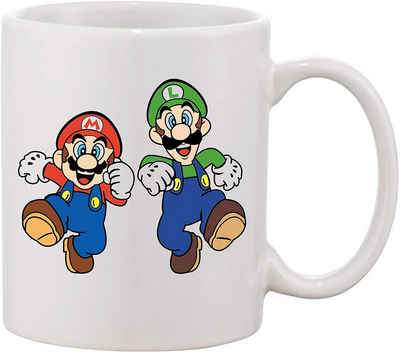 Youth Designz Tasse Mario & Luigi Kaffeetasse Geschenk mit trendigem Logo Print, Keramik