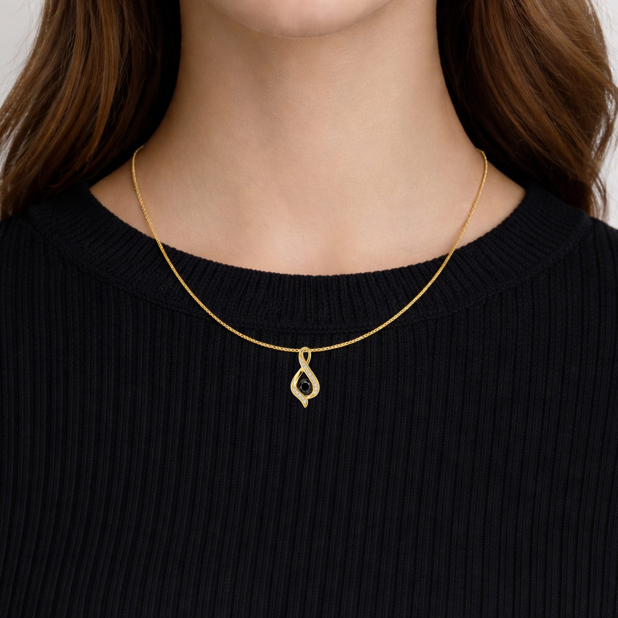 Limana Ohrring und Ketten Set Schmuckset 925 Silber hängende Ohrstecker gold Halskette mit Anhänger (inkl. Geschenkbox), Geschenkset Idee Geschenk für Sie Frauen Damen Freundin Mutter