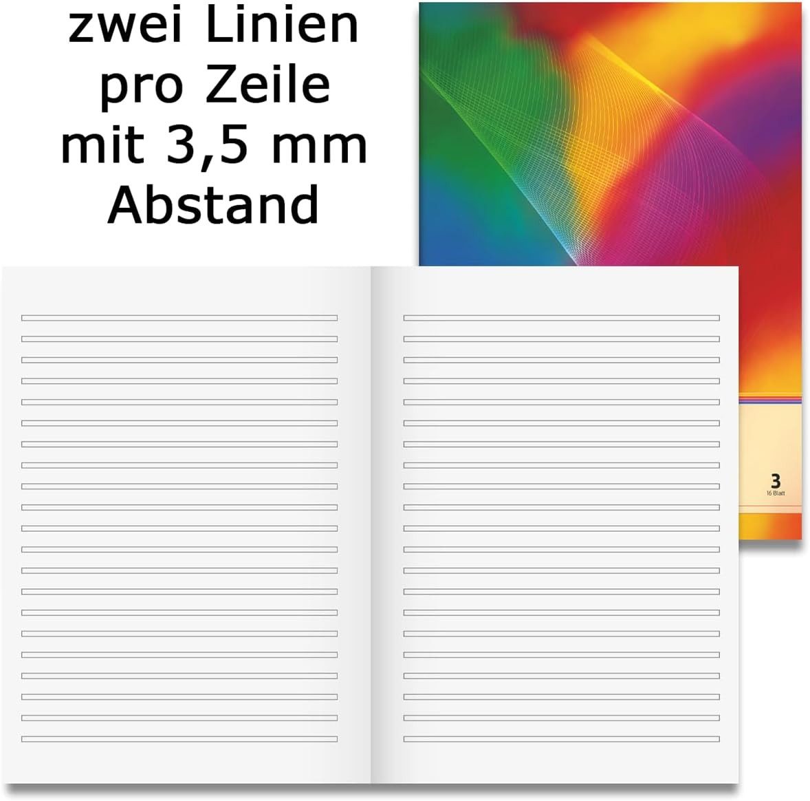 BRUNNEN Schulheft BRUNNEN Schulheft Lineatur 3 16 Blatt DIN A4 - Doppelpack – Bild 3 von 5