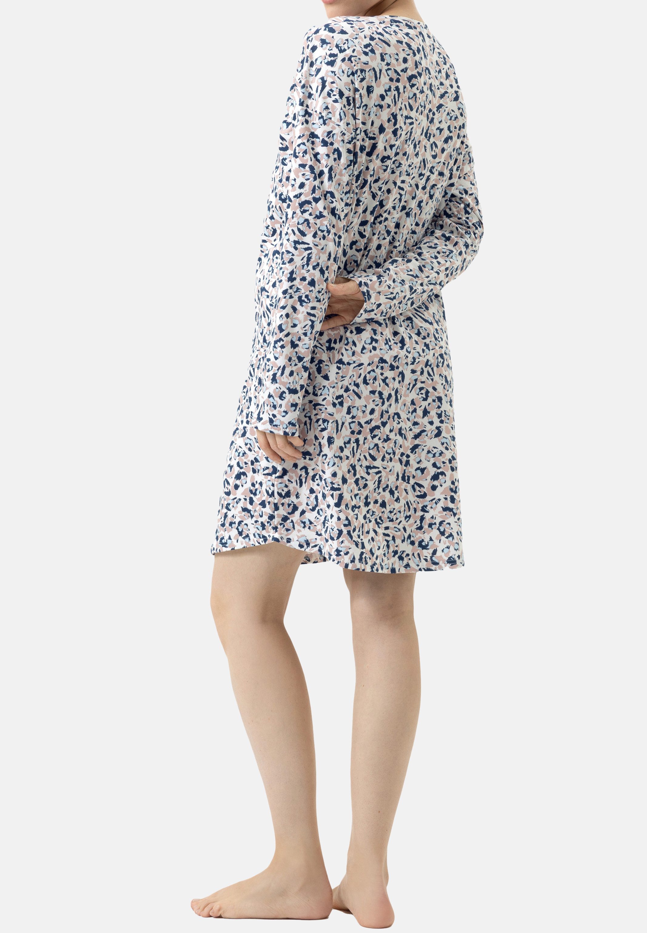 Mey Nachthemd Soft Leo (1-tlg) Nachthemd - Baumwolle - Atmungsaktiv - Mit langem Arm