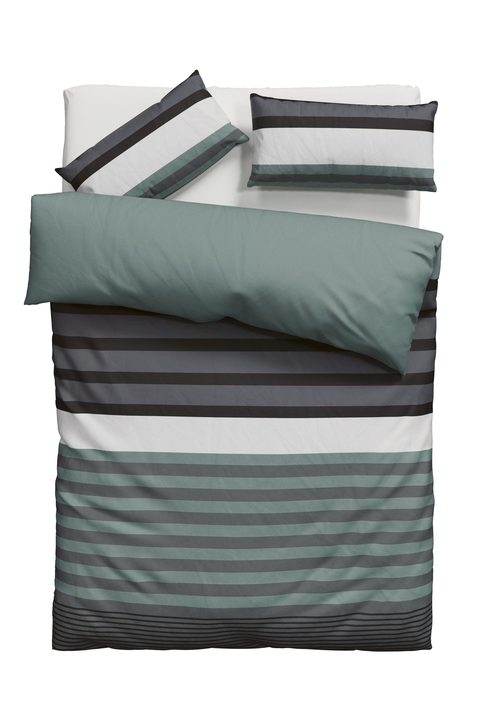 H.I.S Bettwäsche Majoran, Polycotton recycelt, 2 teilig, gestreifte Bettwäs günstig online kaufen