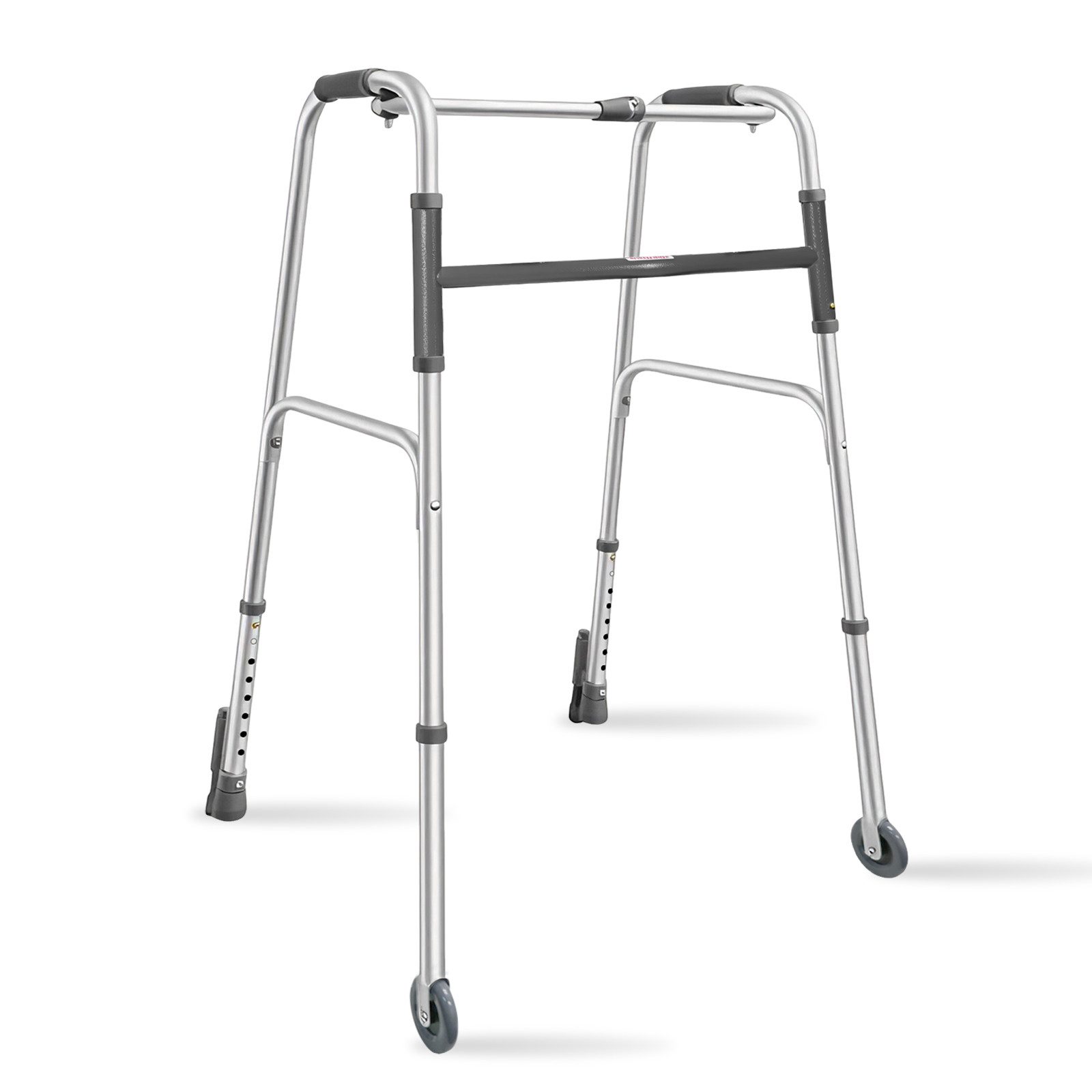 BBG Unterarmkrücke Aluminium faltbarer Gehwagen höhenverstellbar,bis 100 kg Belastbarkeit, mit Anti-Rutsch-Silikon, leicht tragbar & stabil