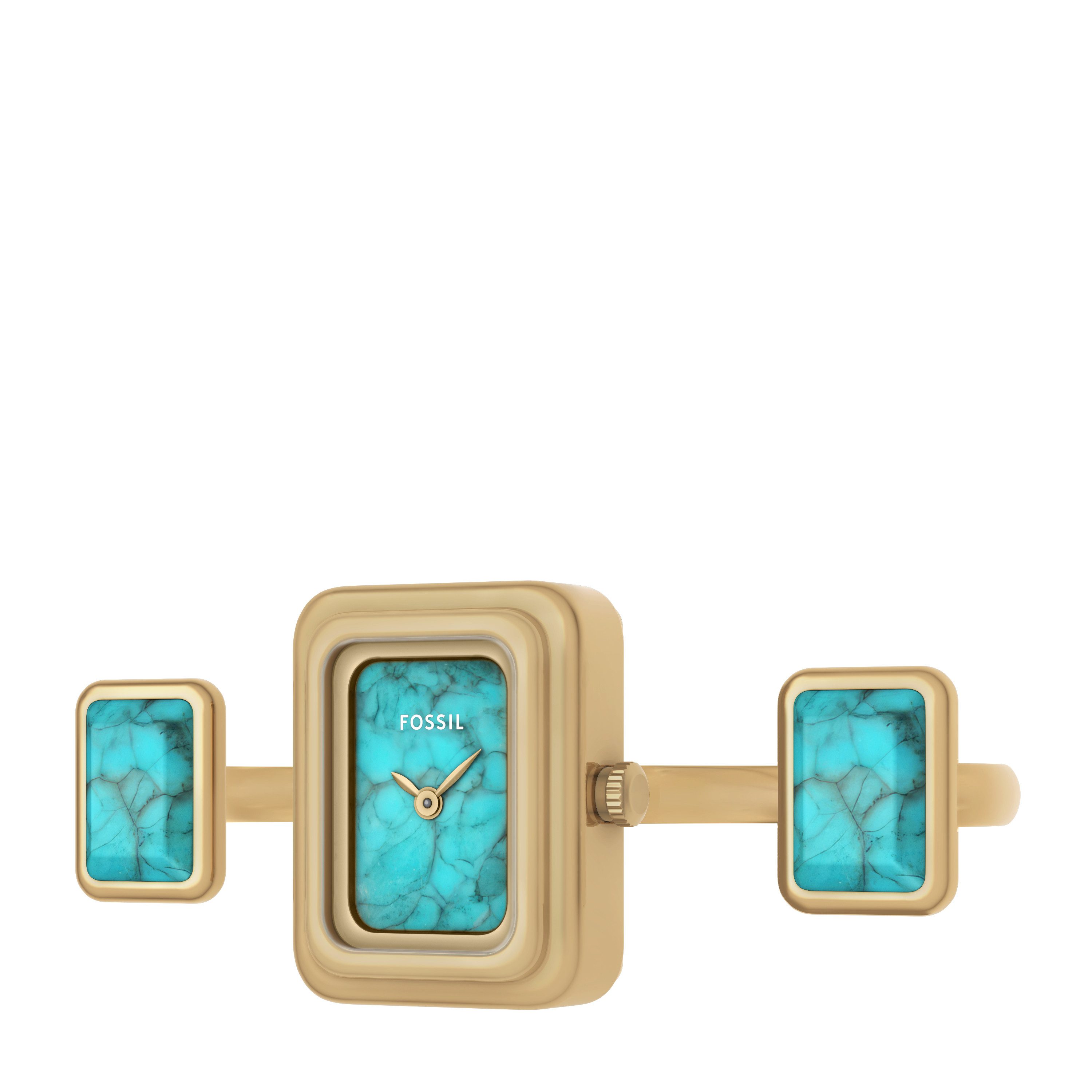 Fossil Uhrenring RAQUEL WATCH RING ES5432, Quarzuhr, Armbanduhr, Damenuhr, Edelstahlarmband, analog