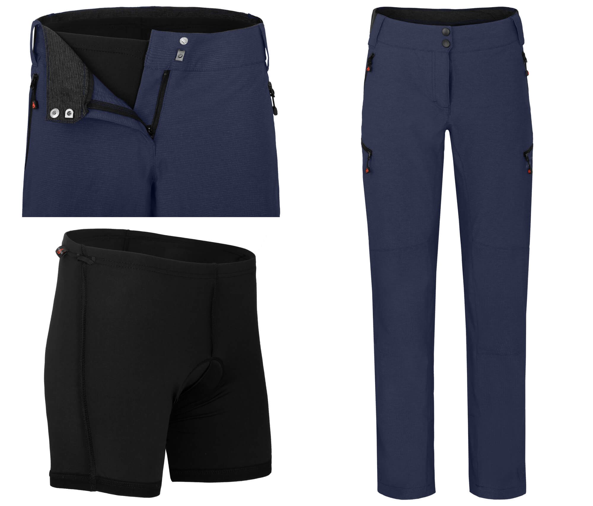 Bergson Fahrradhose VINA Damen Radhose (mit gepolsterter Innenhose), robust, elastisch, Normal