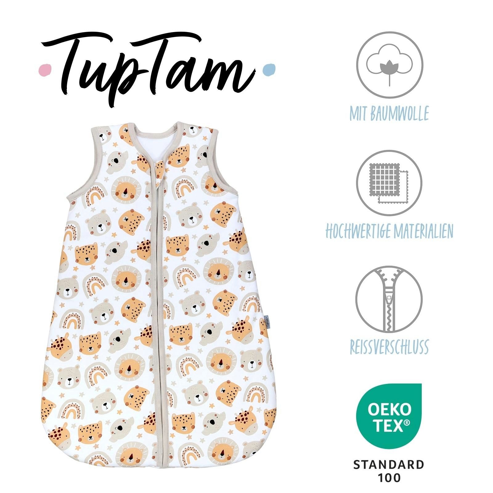 TupTam Babyschlafsack Kugelschlafsack ohne Ärmel 2.5 TOG Ganzjahr – Bild 2 von 5