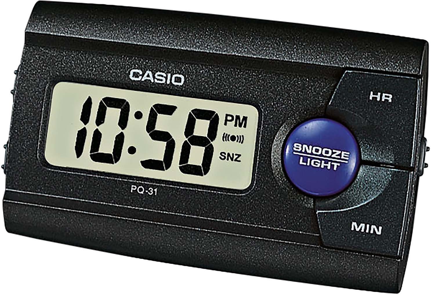 CASIO Reisewecker PQ-31-1EF Wecker, digital, ideal als Geschenk, Beleuchtung