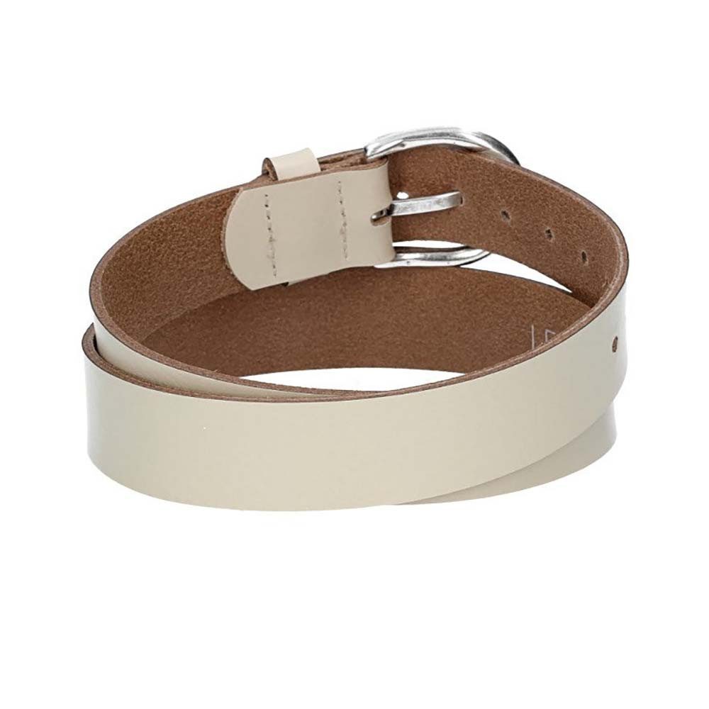 kiddybelts Ledergürtel Kids 25mm in Beige mit Schließe in Silber (KB10-120, 1-St) sehr weiches Vollrindleder