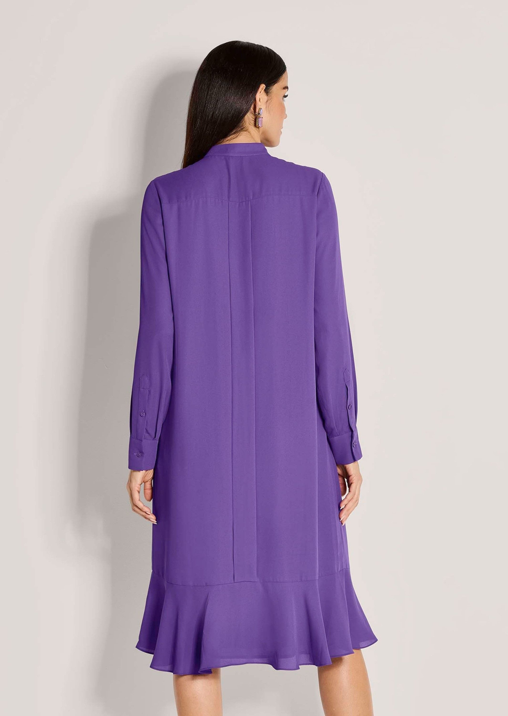 MADELEINE Midikleid Elegantes Volant-Kleid mit Rundhals Romantisches Design mit Volants und langen Ärmeln