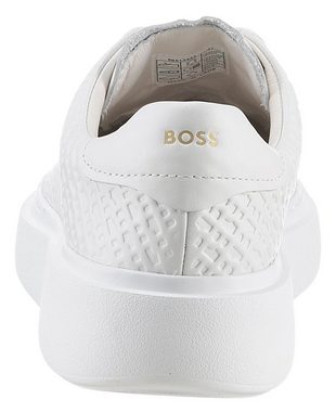 BOSS Amber Tenn Sneaker in monochromer Optik, Freizeitschuh, Halbschuh, Schnürschuh