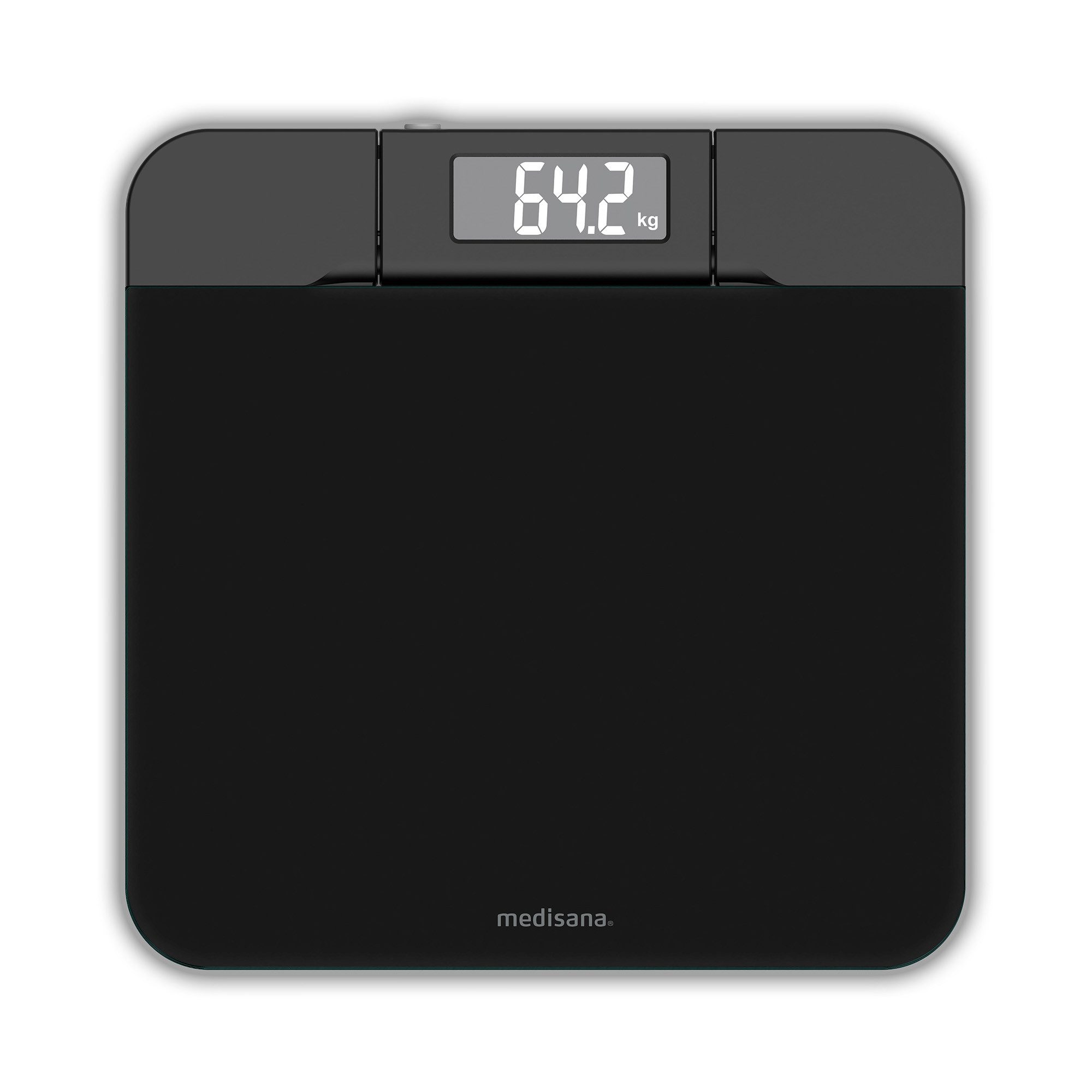 medisana Personenwaage PS 520, aus 5 mm Sicherheitsglas und mit Wandprojektionsanzeige, Tragkraft bis 180 kg, großes LCD-Display, Dehnungsmesssensoren
