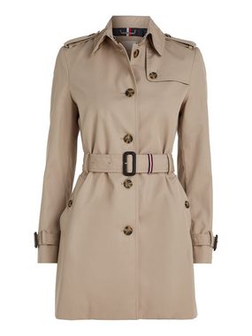 Tommy Hilfiger Langjacke HERITAGE SINGLE BREASTED TRENCH mti den typischen Trenchdetails & Tommy Streifen als Gürtelschlaufe