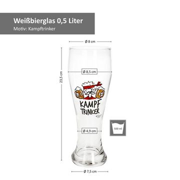 Ritzenhoff & Breker Bierglas 2er Set Weissbiergläser Mutmacher & Kampftrinker - Ritzenhoff, Glas