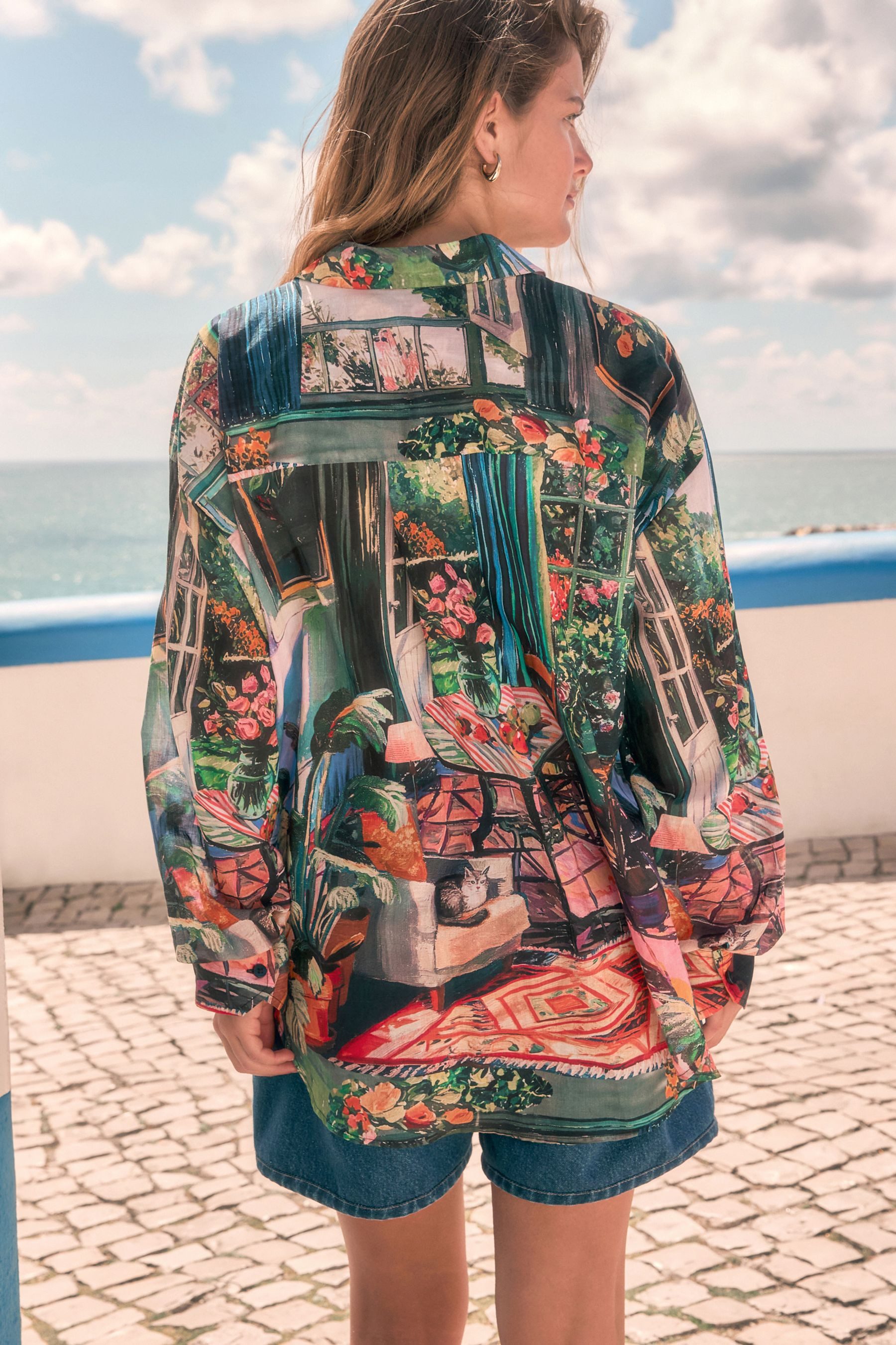 Next Langarmhemd Leichtes Relaxed Fit Langarmshirt aus Baumwolle (1-tlg) günstig online kaufen