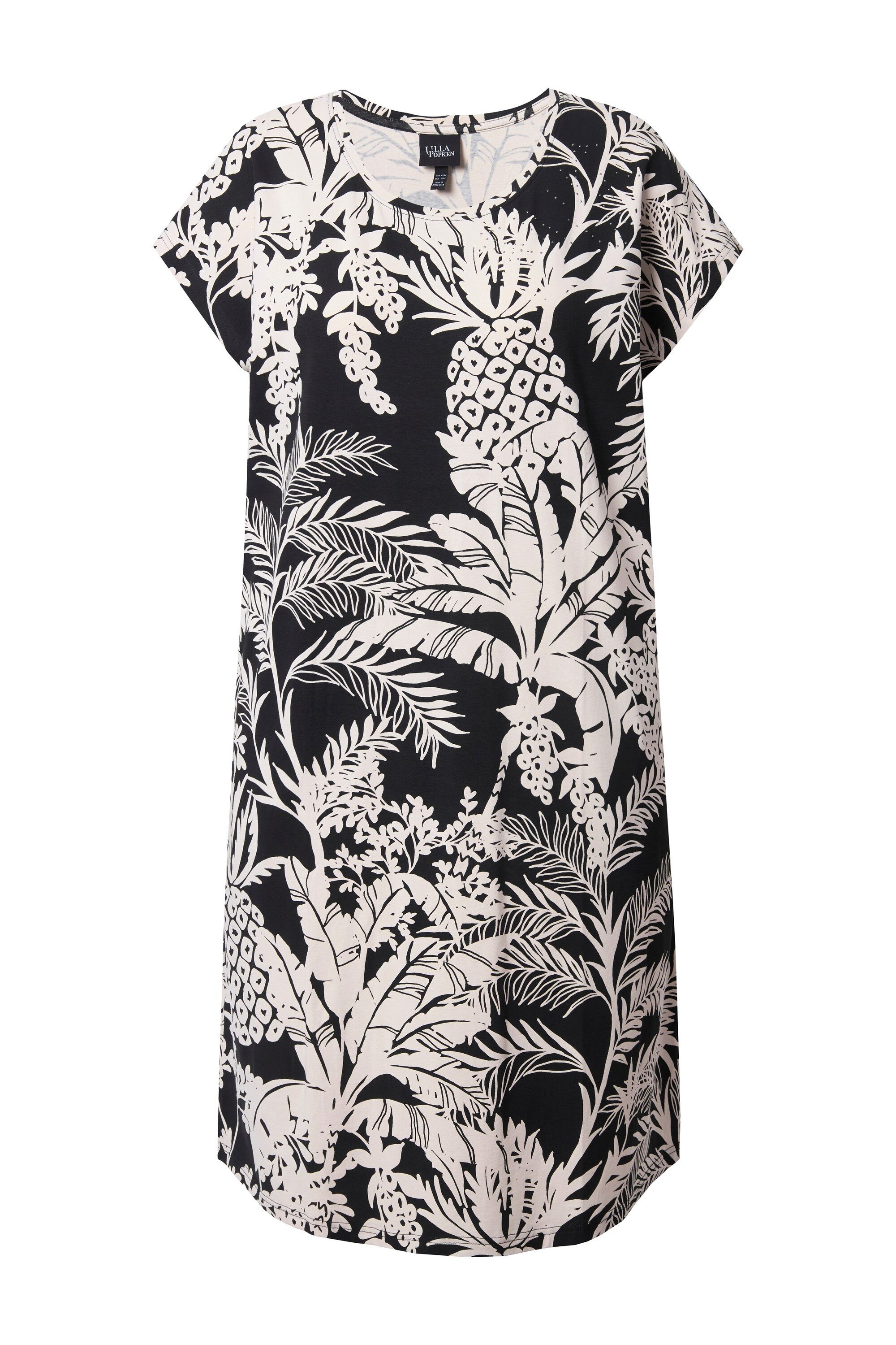 Ulla Popken Minikleid Jerseykleid Palmen Oversized günstig online kaufen