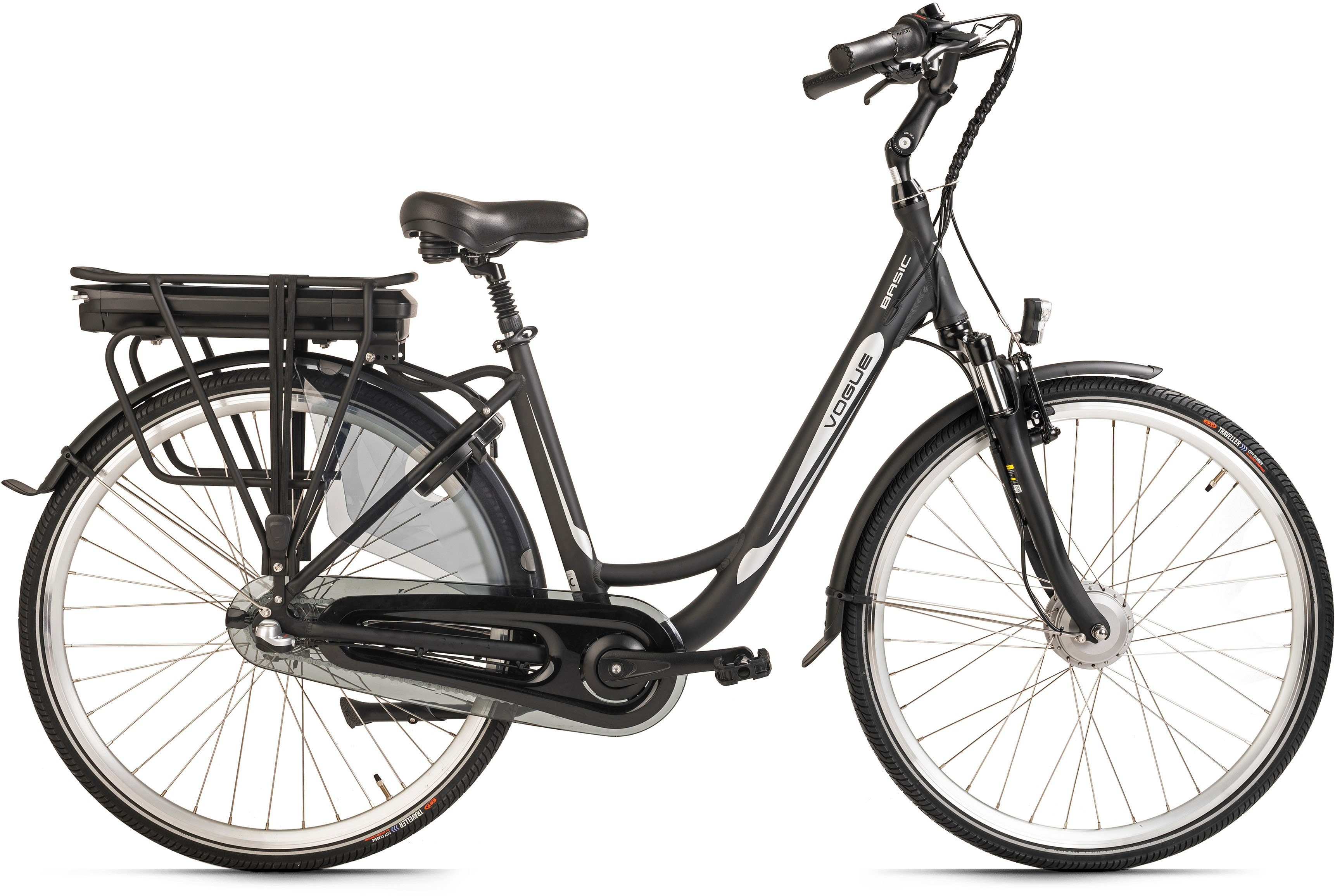 VOGUE BIKE E-Bike Basic, 3 Gang Shimano Nexus Schaltwerk, Nabenschaltung, Frontmotor, 468 Wh Akku