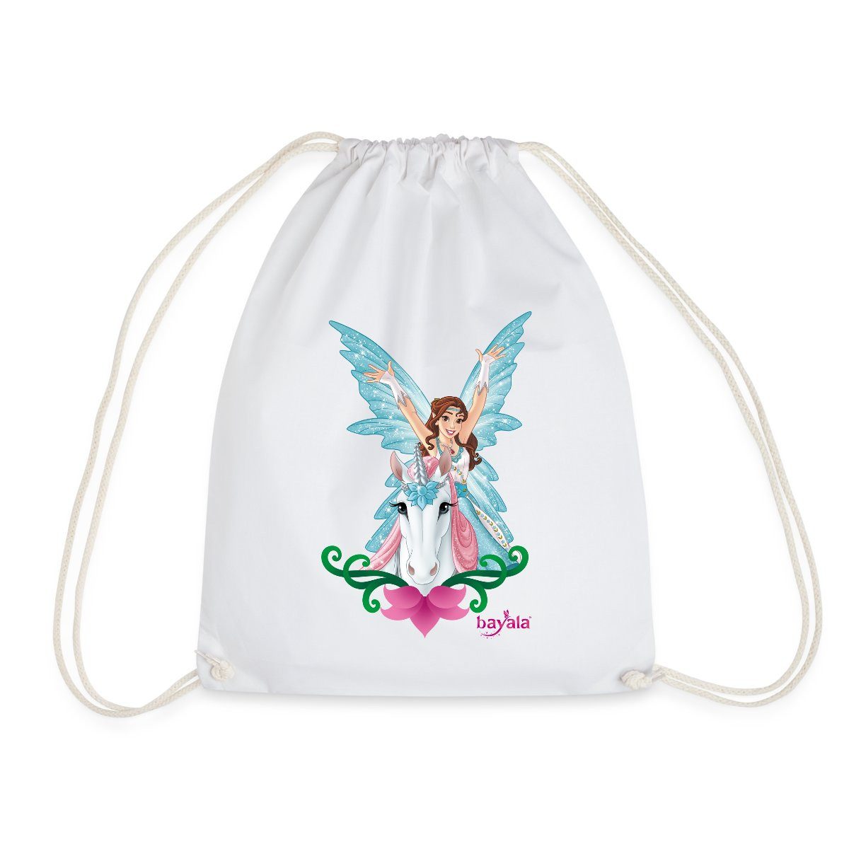 Spreadshirt Turnbeutel Schleich Bayala Elfe Eyela auf Einhorn Turnbeutel (1-tlg)