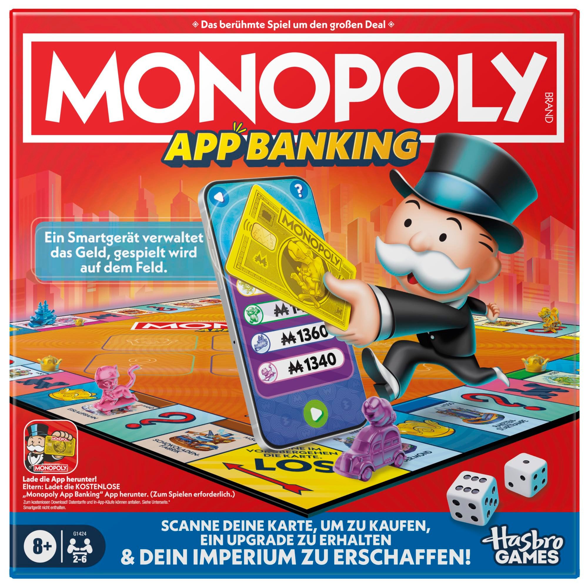 Hasbro Spiel Monopoly App Banking, Monopoly App Banking