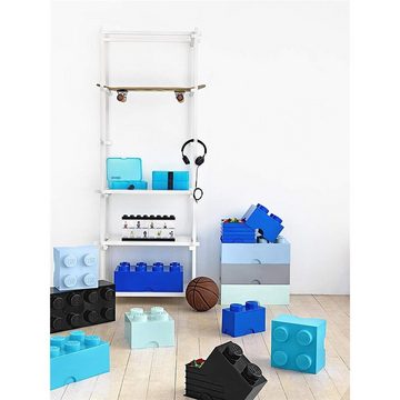 Room Copenhagen Aufbewahrungsdose LEGO® Storage Brick 8 Blau, mit 8 Noppen, Baustein-Form, stapelbar