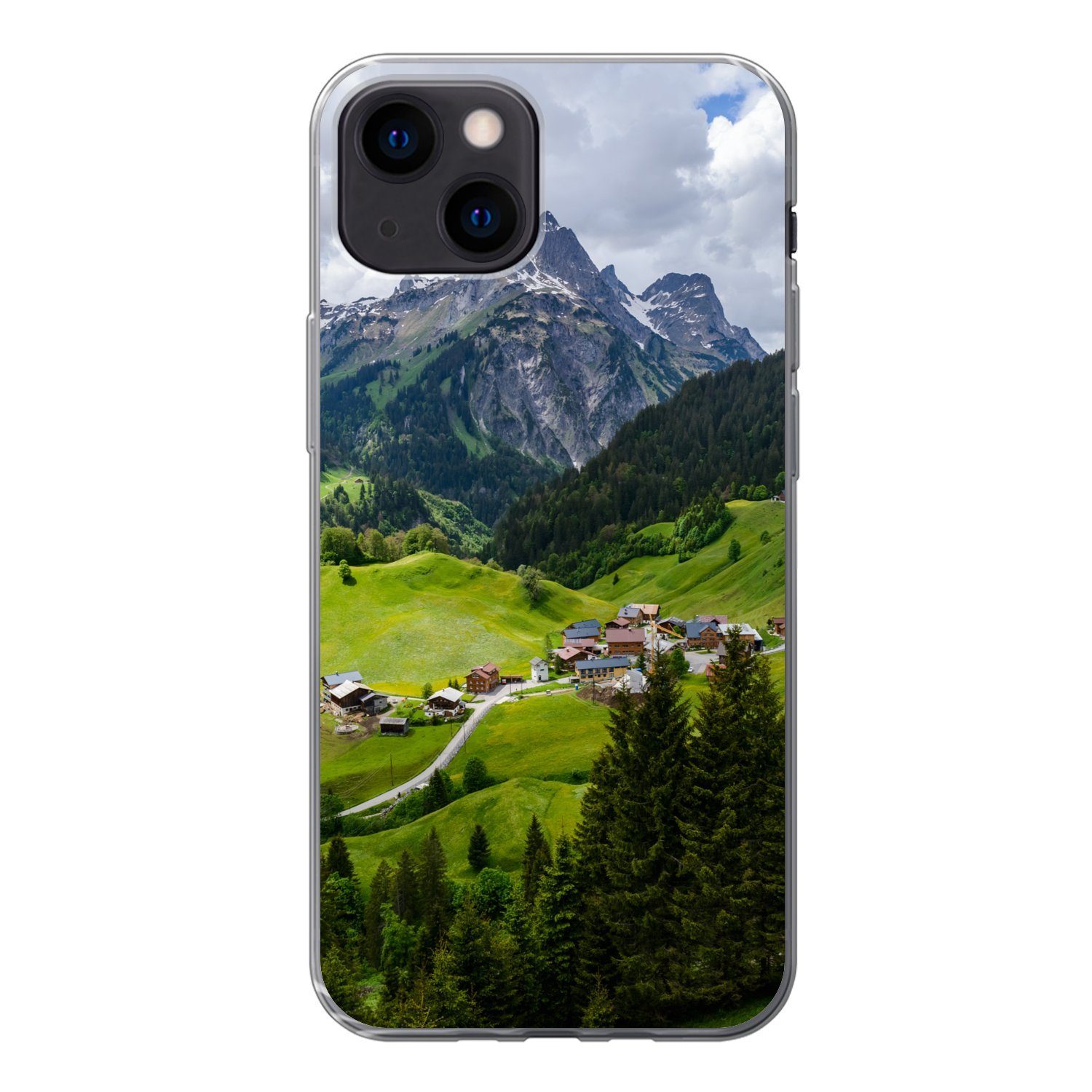 MuchoWow Handyhülle Berge in Österreich, Handyhülle Apple iPhone 13 Mini,  Smartphone-Bumper, Print, Handy