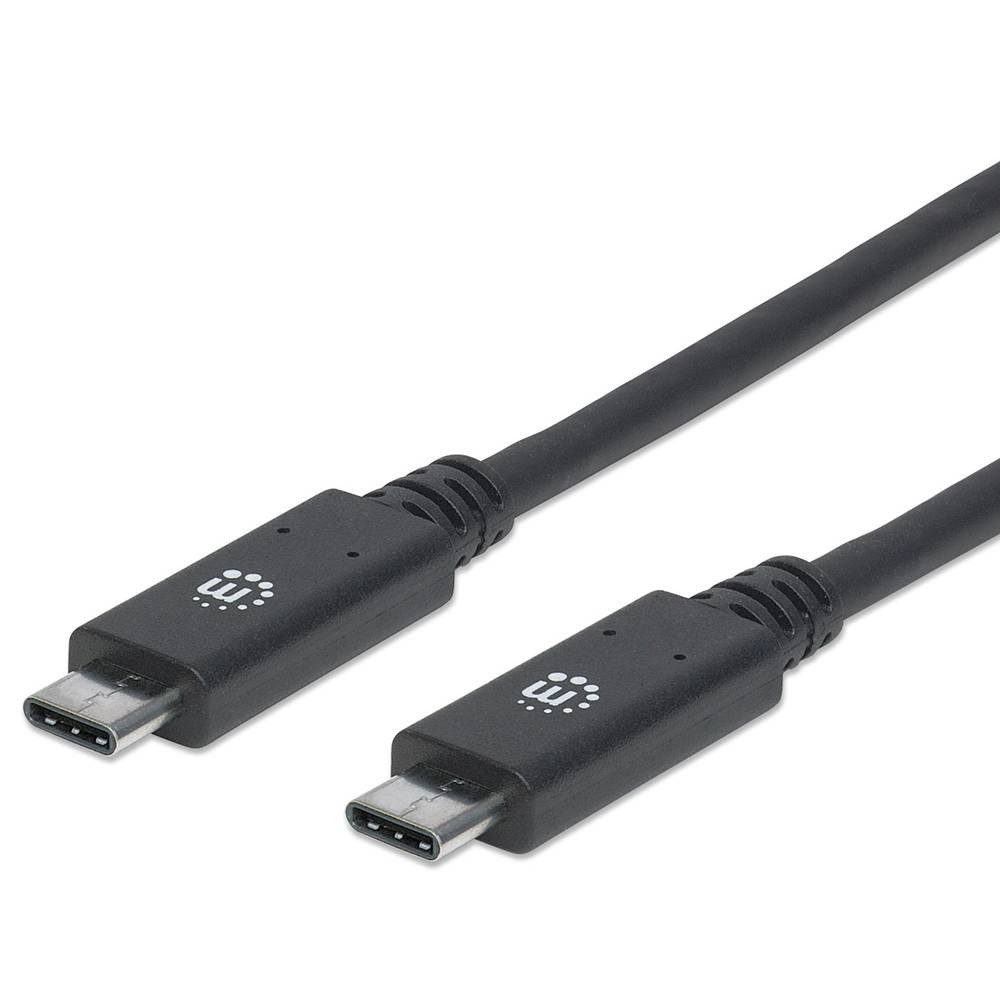 MANHATTAN SuperSpeed+ USB-C® Anschlusskabel USB 3.1 Gen2 Typ C-Stecker 355223 USB-Kabel, beidseitig verwendbarer Stecker