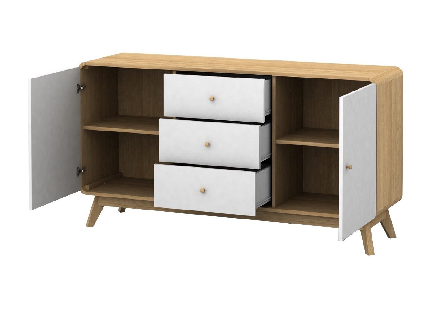loft24 Sideboard Caitlin, skandinavisches Design, 2 günstig online kaufen