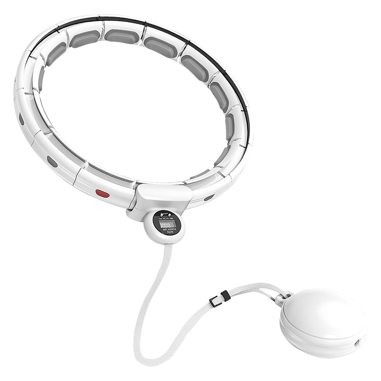 POPOLIC Hula-Hoop-Reifen Smart Hula Hoop mit 20 Segments,360° Massage, Leiser Bauchmuskelring, Abnehmbarer Hula-Hoop-Reifen, Fitnessgerät für entspanntes Training