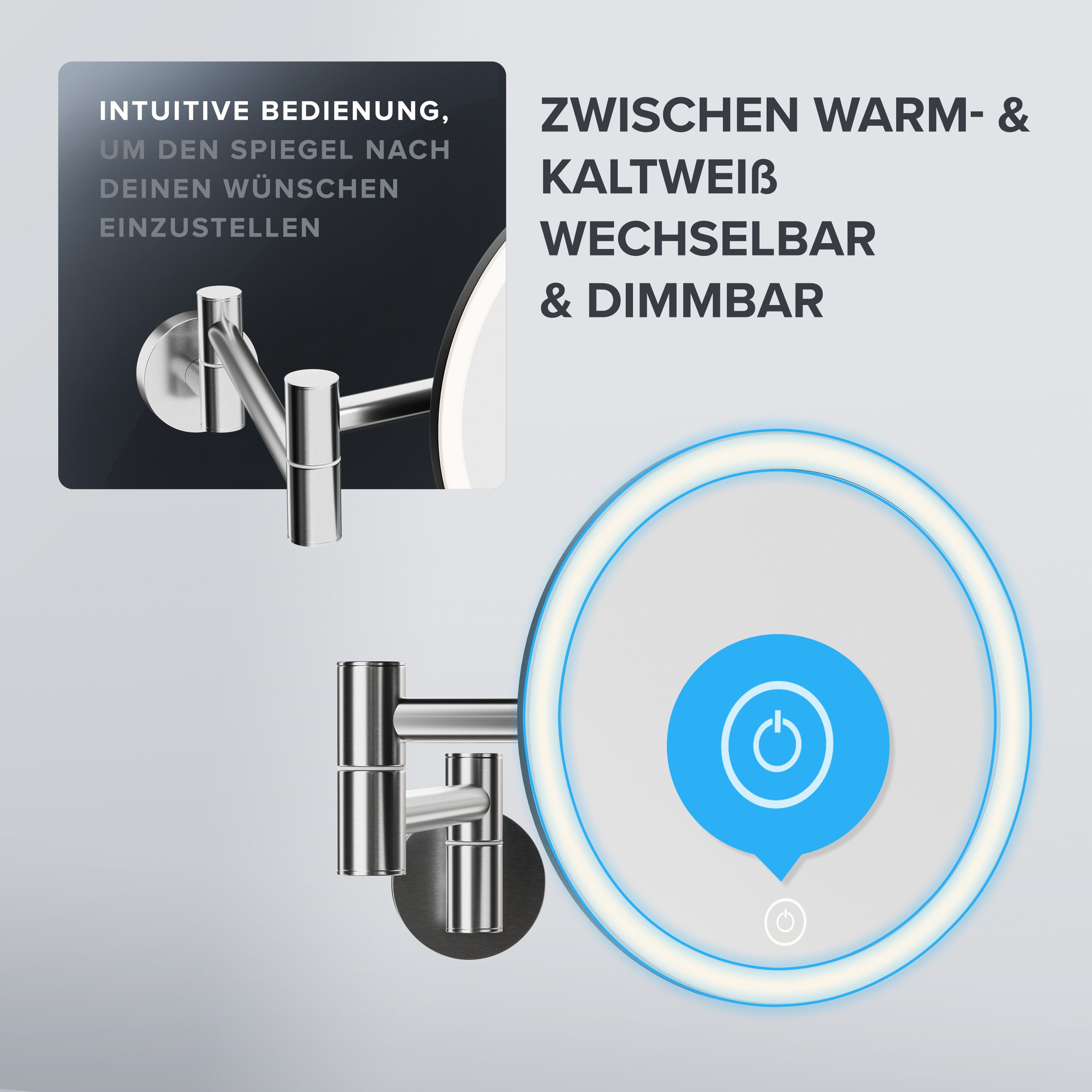 ovimar Kosmetikspiegel Vorupor (1-St), aus Edelstahl günstig online kaufen