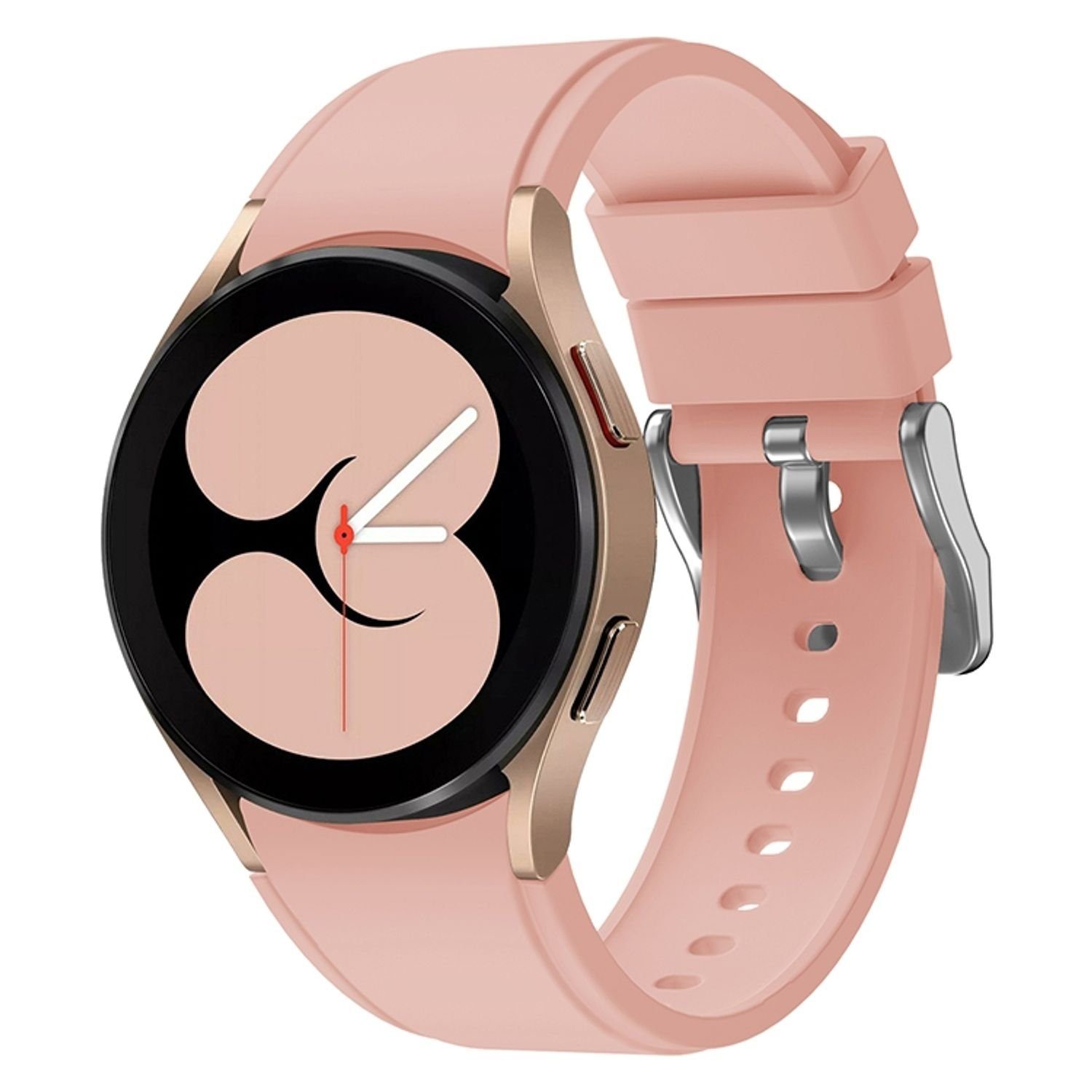 Galaxy Samsung für Smartwatch-Armband Smartwatch-Armband Watch 4 Silikon Ersatz 40mm Galaxy 4 Armband Design Watch Rosa Sport 40mm, Samsung König