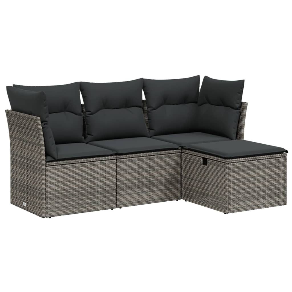 vidaXL Gartenlounge-Set 4-tlg. Garten-Sofagarnitur mit Kissen günstig online kaufen