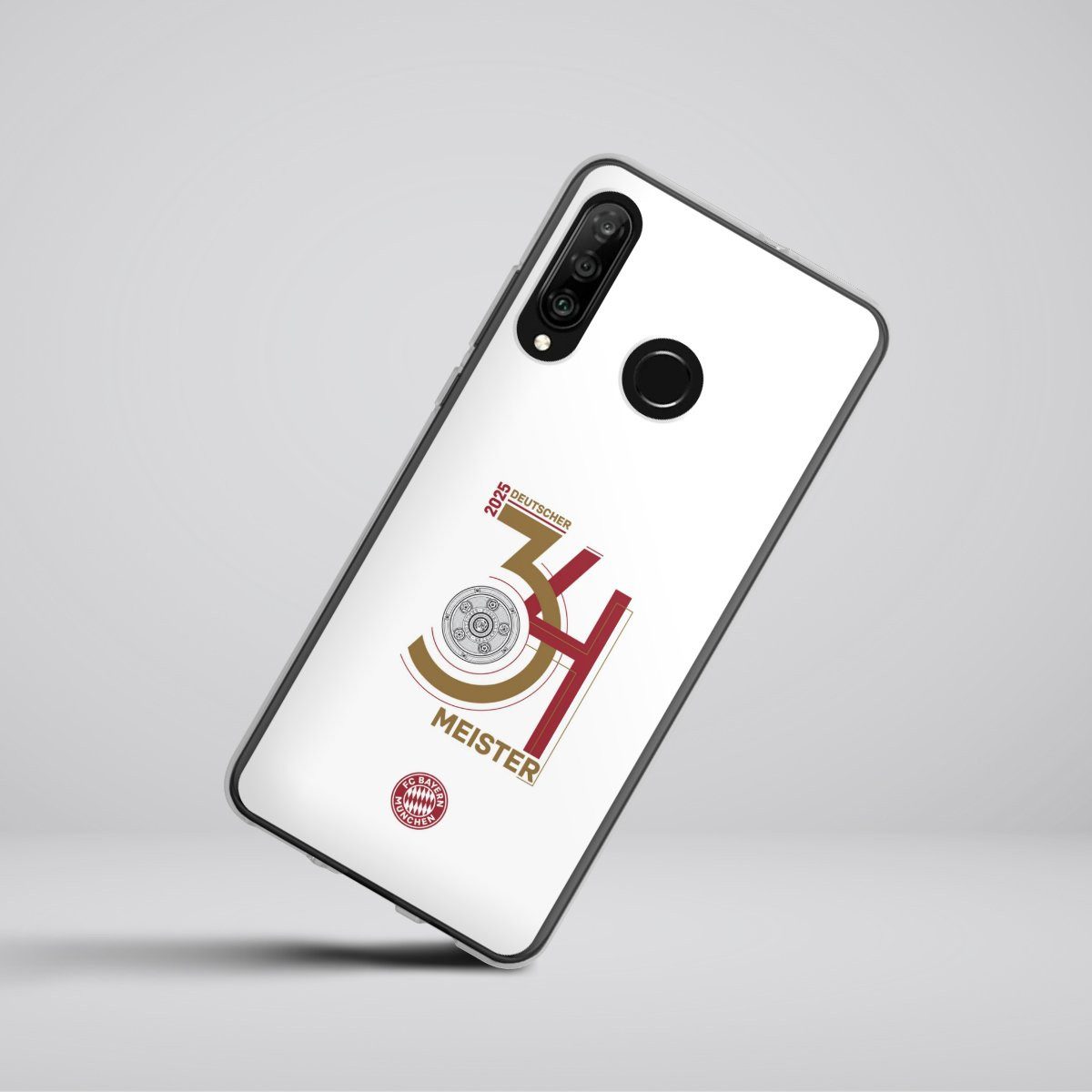 DeinDesign Handyhülle FC Bayern München Meister Offizielles Lizenzprodukt, Huawei P30 Lite Premium Silikon Hülle Bumper Case Handy Schutzhülle