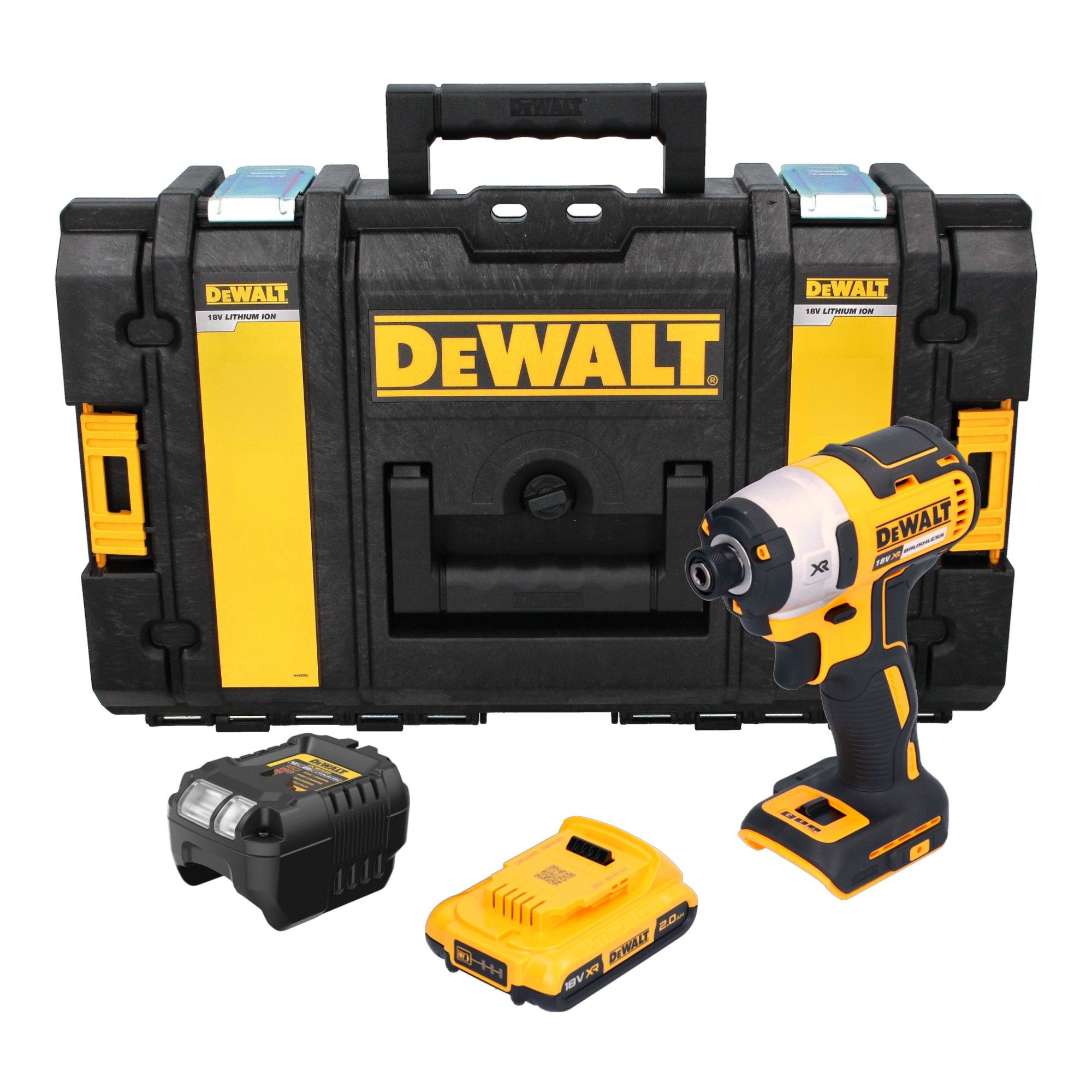 DeWalt Akku-Schlagschrauber DCF 887 D1 18 V 205 Nm 1/4" + 1x Akku 2,0 Ah + Ladegerät + Tough Box