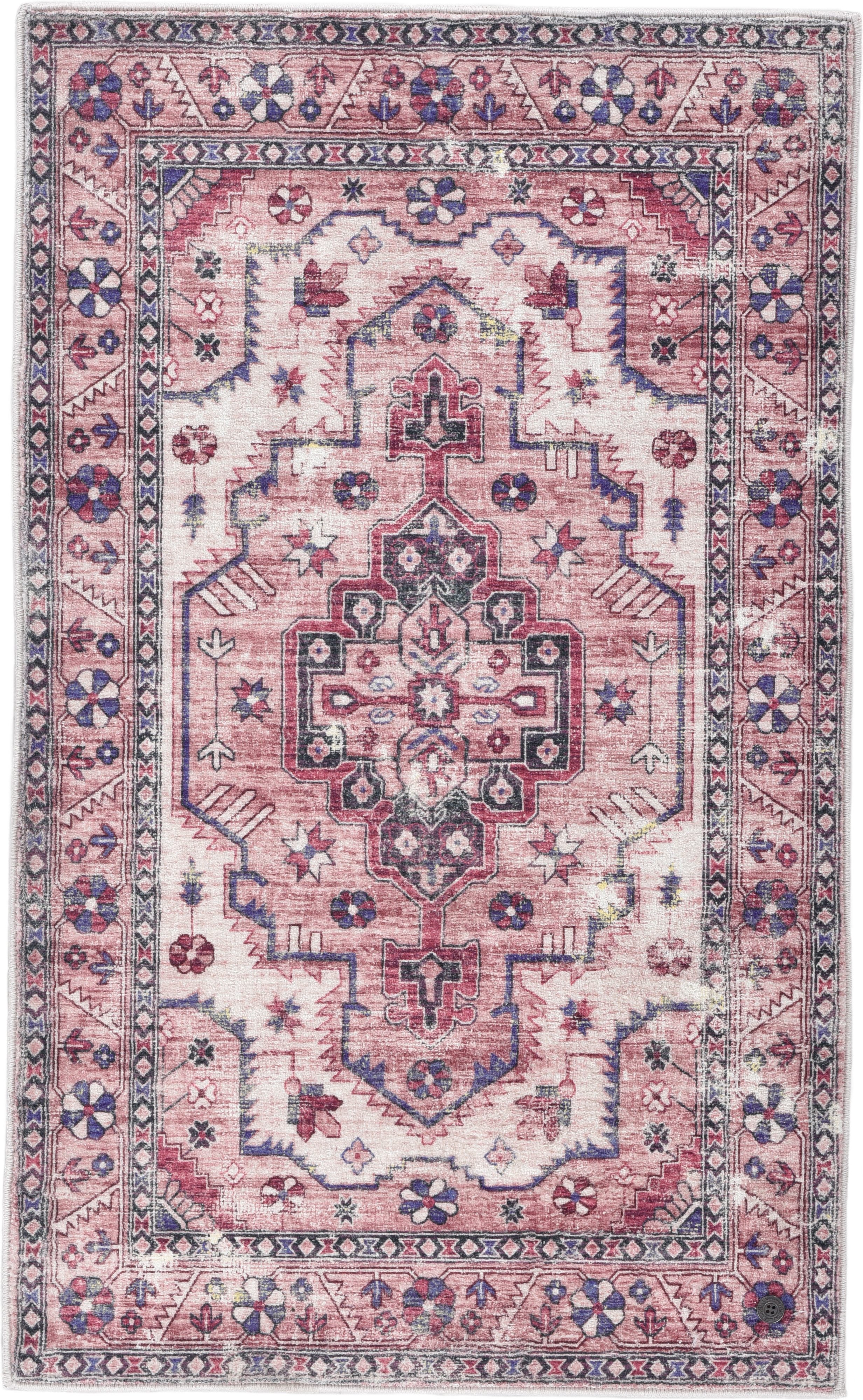 TOM TAILOR HOME Badematte Oriental Bath FOUR, Höhe 7 mm, rutschhemmend beschichtet, strapazierfähig, fußbodenheizungsgeeignet, Polyester, rechteckig, Badteppich, Orient-Optik, Vintage Design, waschbar