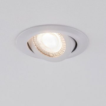 Paulmann LED Einbauleuchte LED Einbauspot 3x6W 3000K schwenkbar dimmbar in Weiß-matt, keine Angabe, Leuchtmittel enthalten: Ja, fest verbaut, LED, warmweiss, Einbaustrahler, Einbauleuchte
