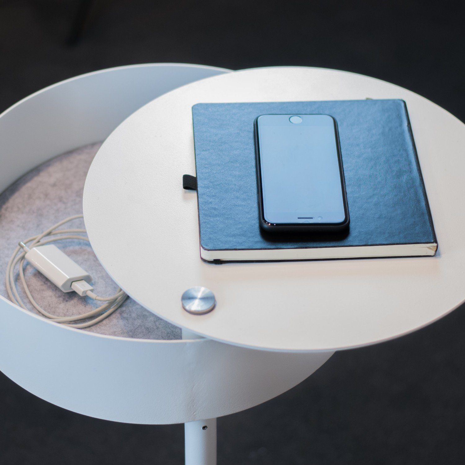 pieperconcept Beistelltisch LETTO Beistelltisch Stahl weiß 8024.61.000