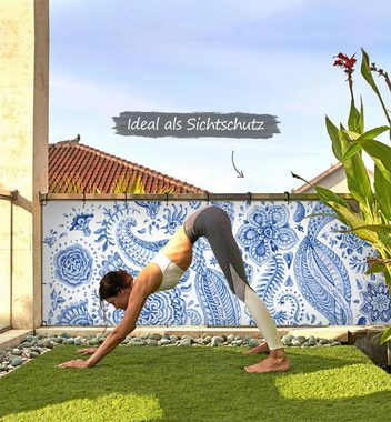 MyMaxxi Sichtschutzelement Balkonbanner Wasserfarben Aquarell Balkon Sichtschutz Garten