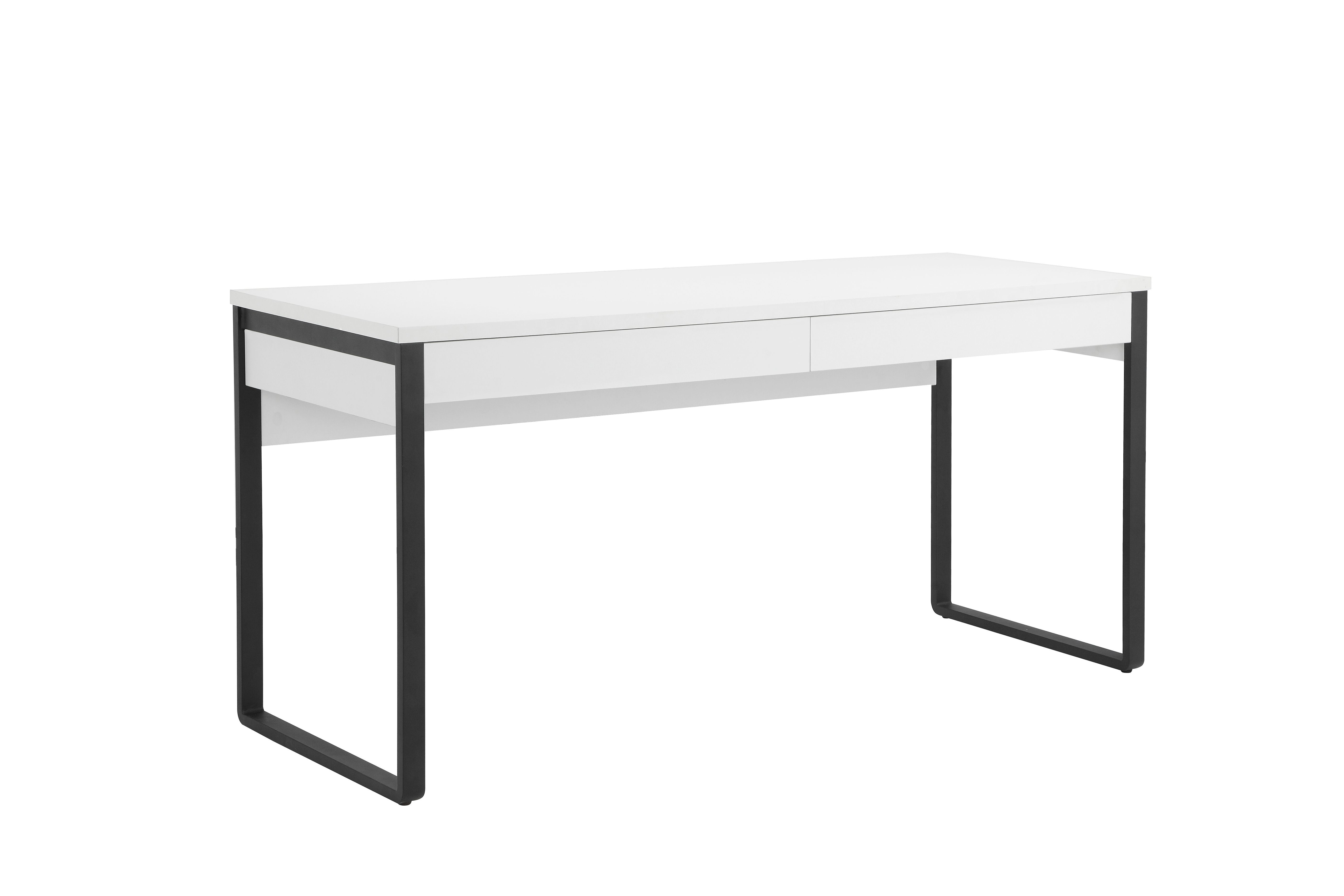 OTTO home Schreibtisch Moid, Computertisch im modernen Design, Breite 120/140/160 cm, mit Metallbeinen & Schublade