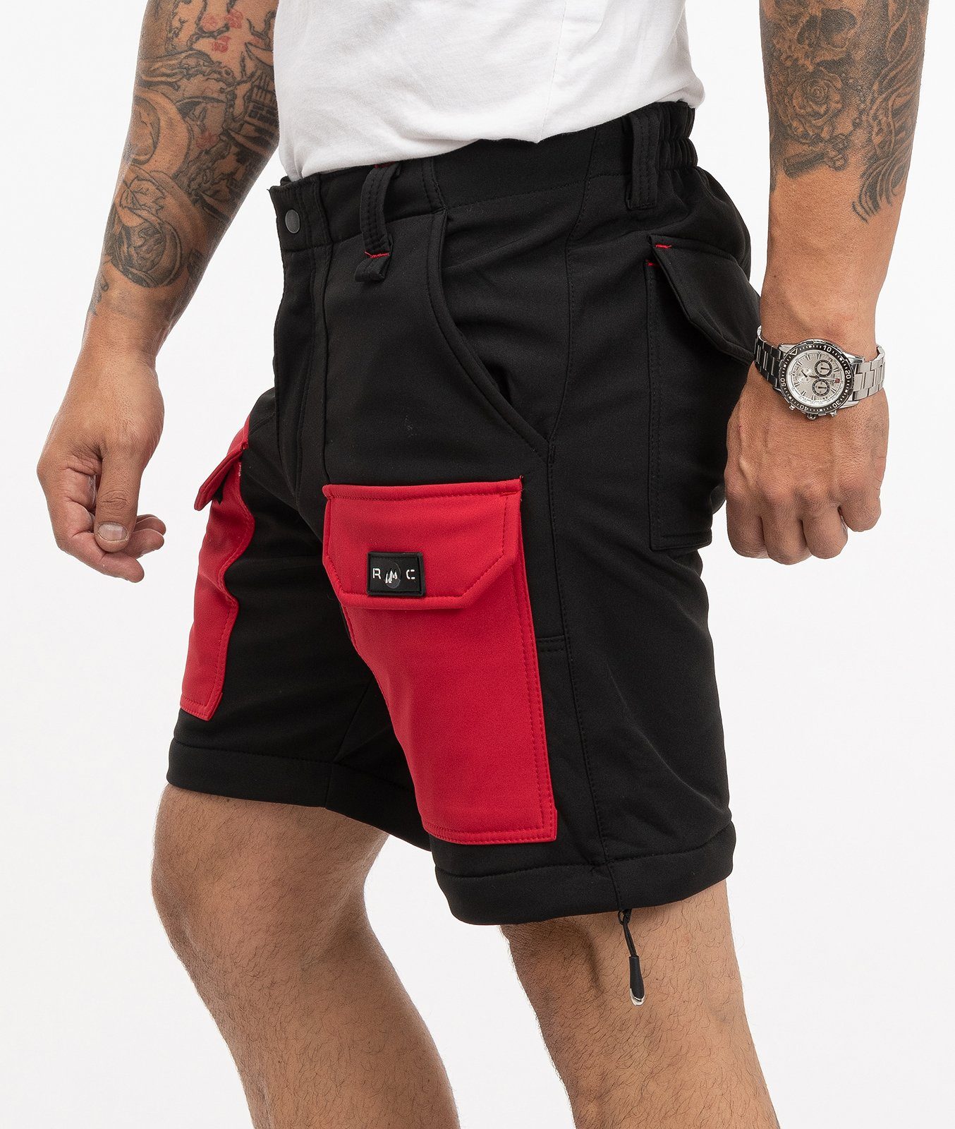 Softshellhose Rock Creek Zipp-Off Hose H-309 Schwarz Softshellhose Herren Shorts