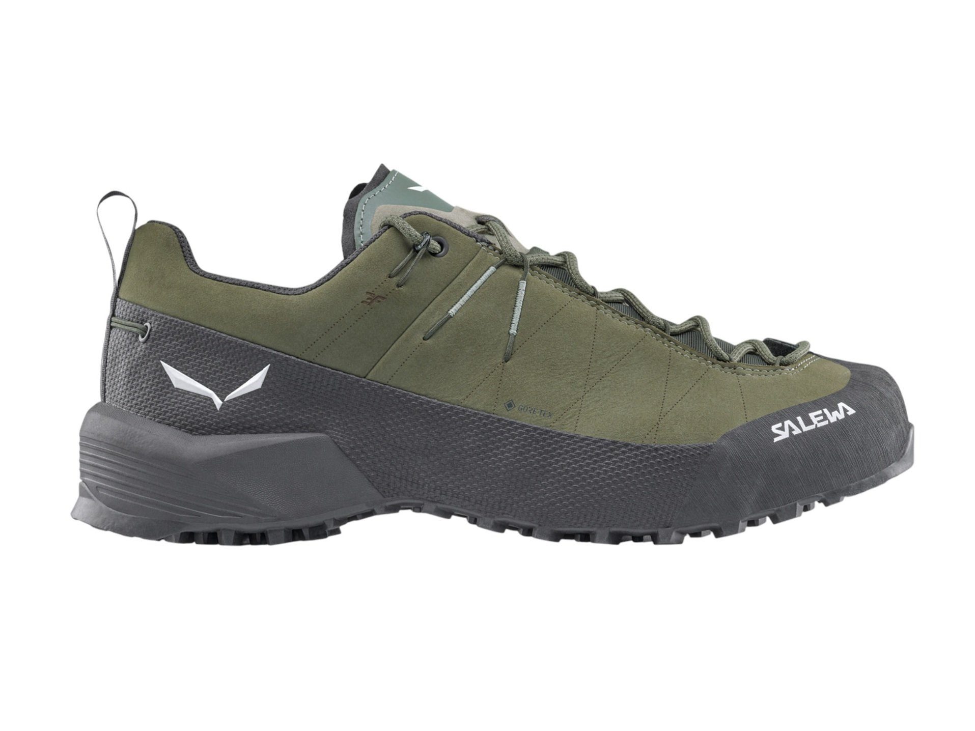 Salewa Wildfire Leather 2 GTX (Zustieg, Nubukleder, wasserdicht) grün/schwarz Wanderschuh