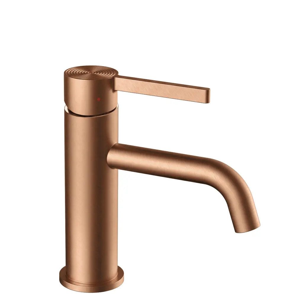 wohnwerk.idee Badarmatur Wasserhahn Waschtischarmatur Einhebelmischer Gold Chrom Kupfer matt PVD-Beschichtung, Keramikkartusche, hohe und niedrige Ausführung