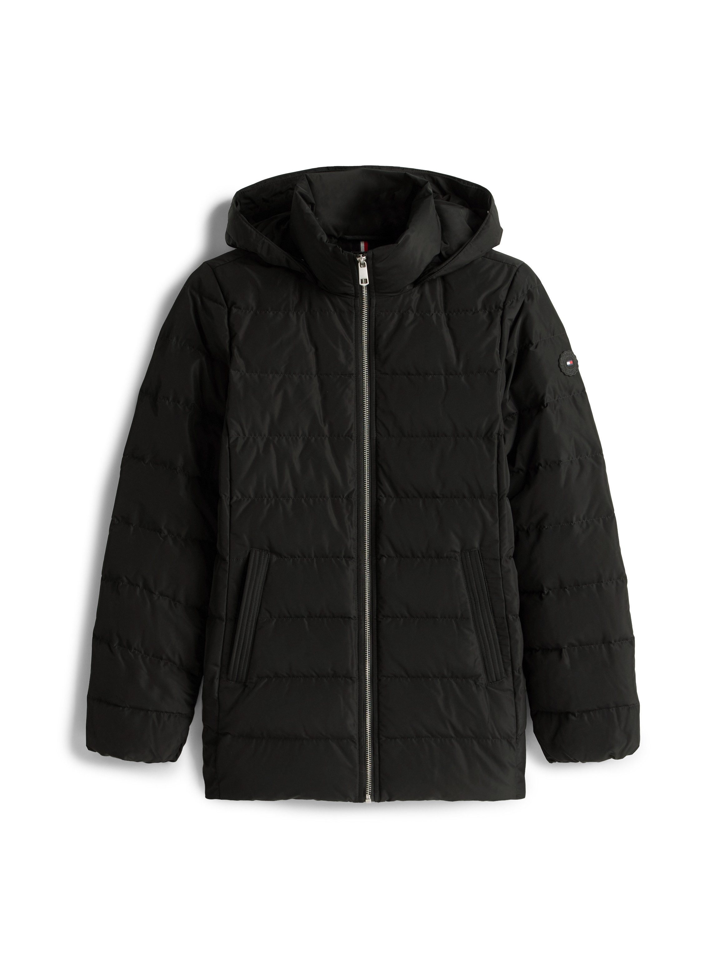 Tommy Hilfiger Steppjacke MW DOWN SLIM JACKET WITH FUR mit Fellimitat