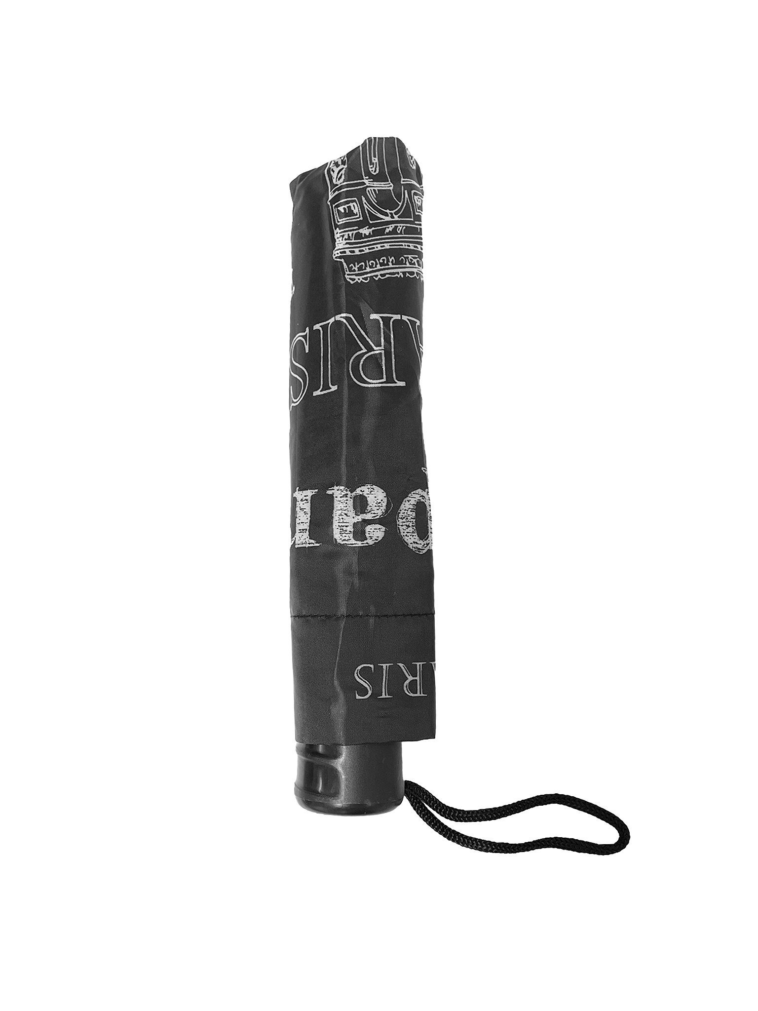 ANELY Taschenregenschirm Kleiner Paris Regenschirm Taschenschirm, 6746 Schwarz in Gemustert