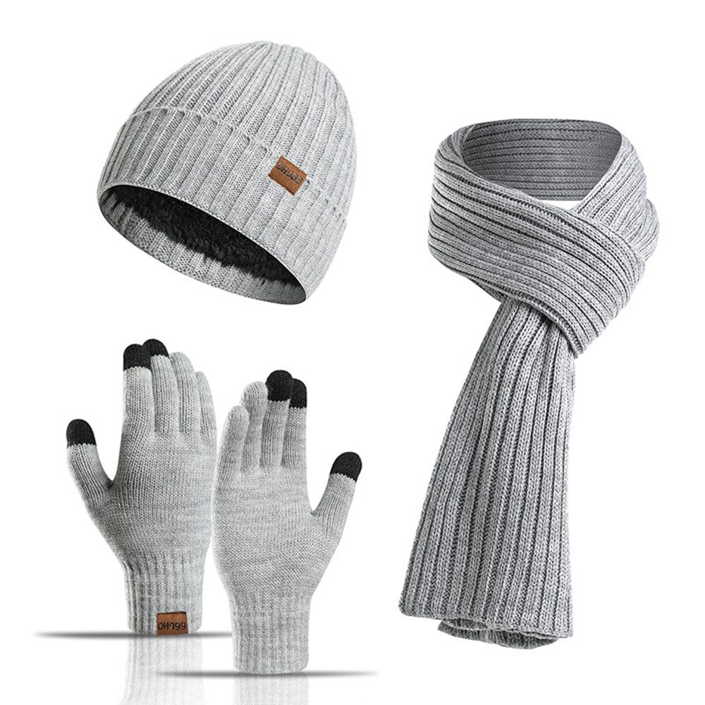 Coonoor Mütze & Schal 3 Stück Mütze, Schal & Handschuh-Sets Geeignet für Ju günstig online kaufen
