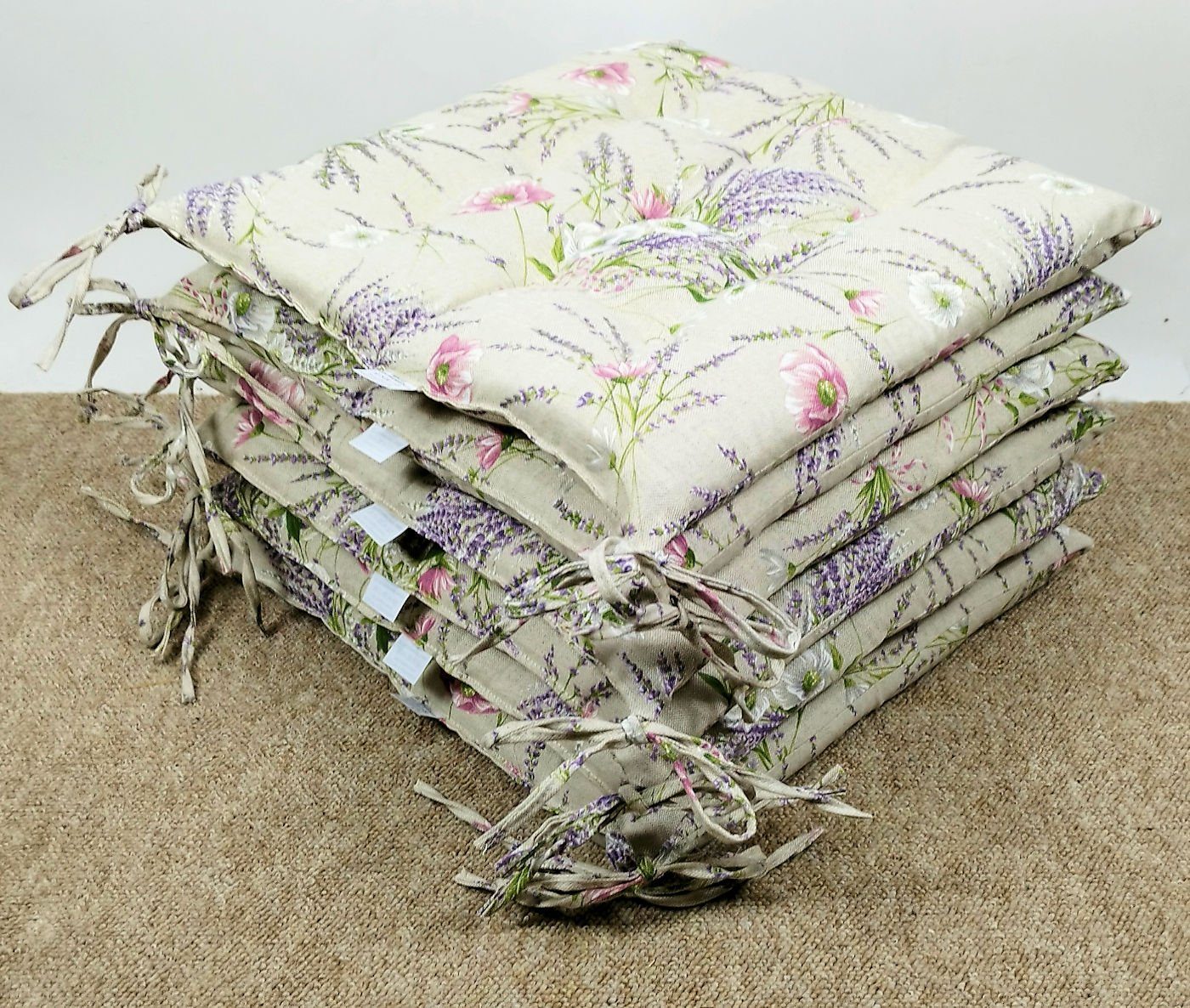Rattani Sitzkissen Set 6 x Stuhlkissen / Sitzkissen Fabia 40 x 40 cm Dicke günstig online kaufen