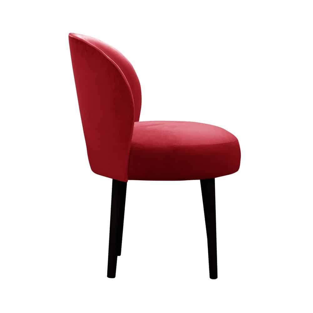 Lounge Stuhl Esszimmer Club Fernseh Sessel JVmoebel Rot Set Stuhl, 4x Polsterstuhl Neu Textil Sitz