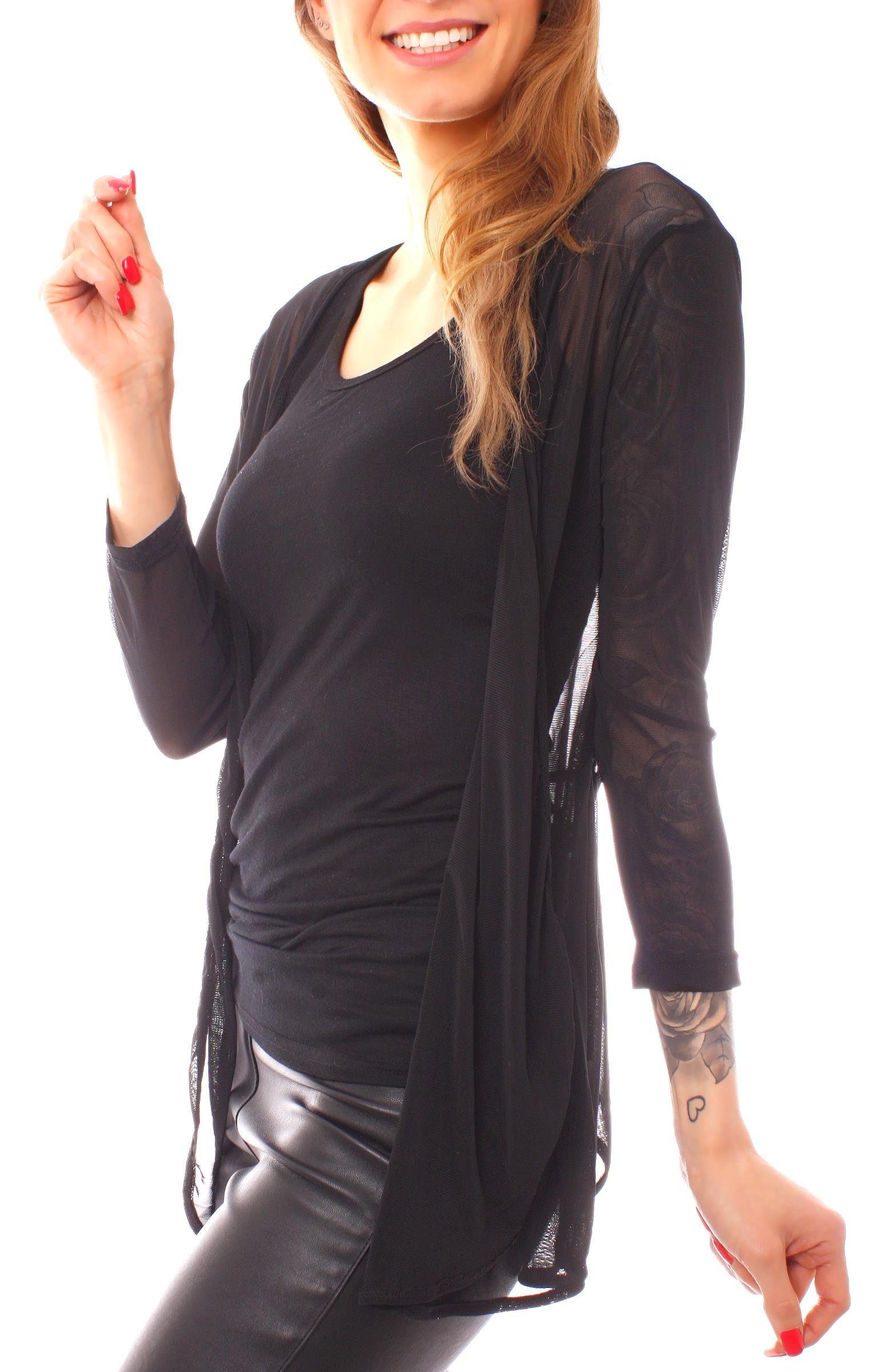 Muse Cardigan Mesh Cardigan Jäckchen transparent günstig online kaufen