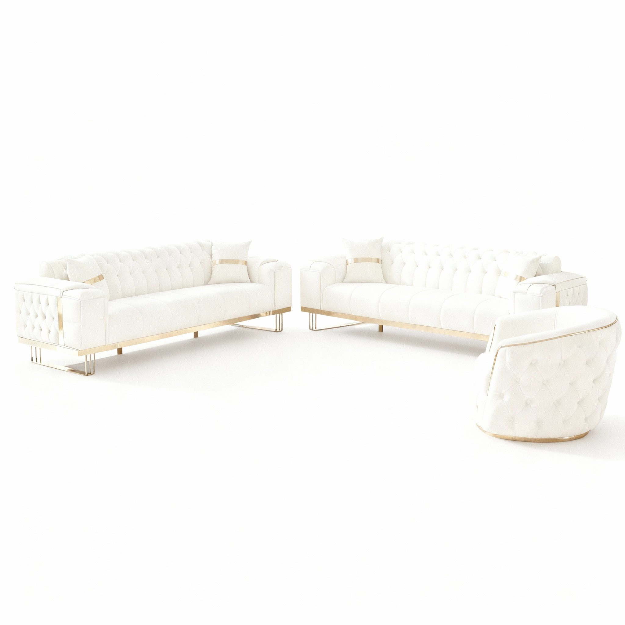 Palms-Store Sofa -Set Imperial Premium, 6 Farben verfügbar, 3-Sitzer + 2-Sitzer + Sessel (3-Sitzer mit Schlaf-funktion)