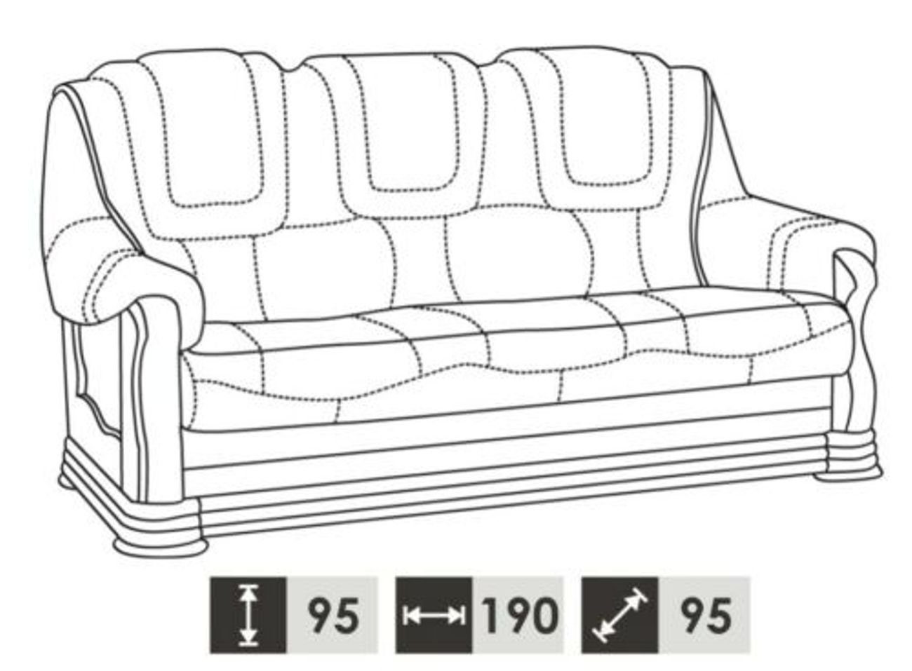 in Klassischer Sofagarnitur Klassik 3+1 Wohnlandschaft JVmoebel Sitzer Sofa Made Sofas, Europe
