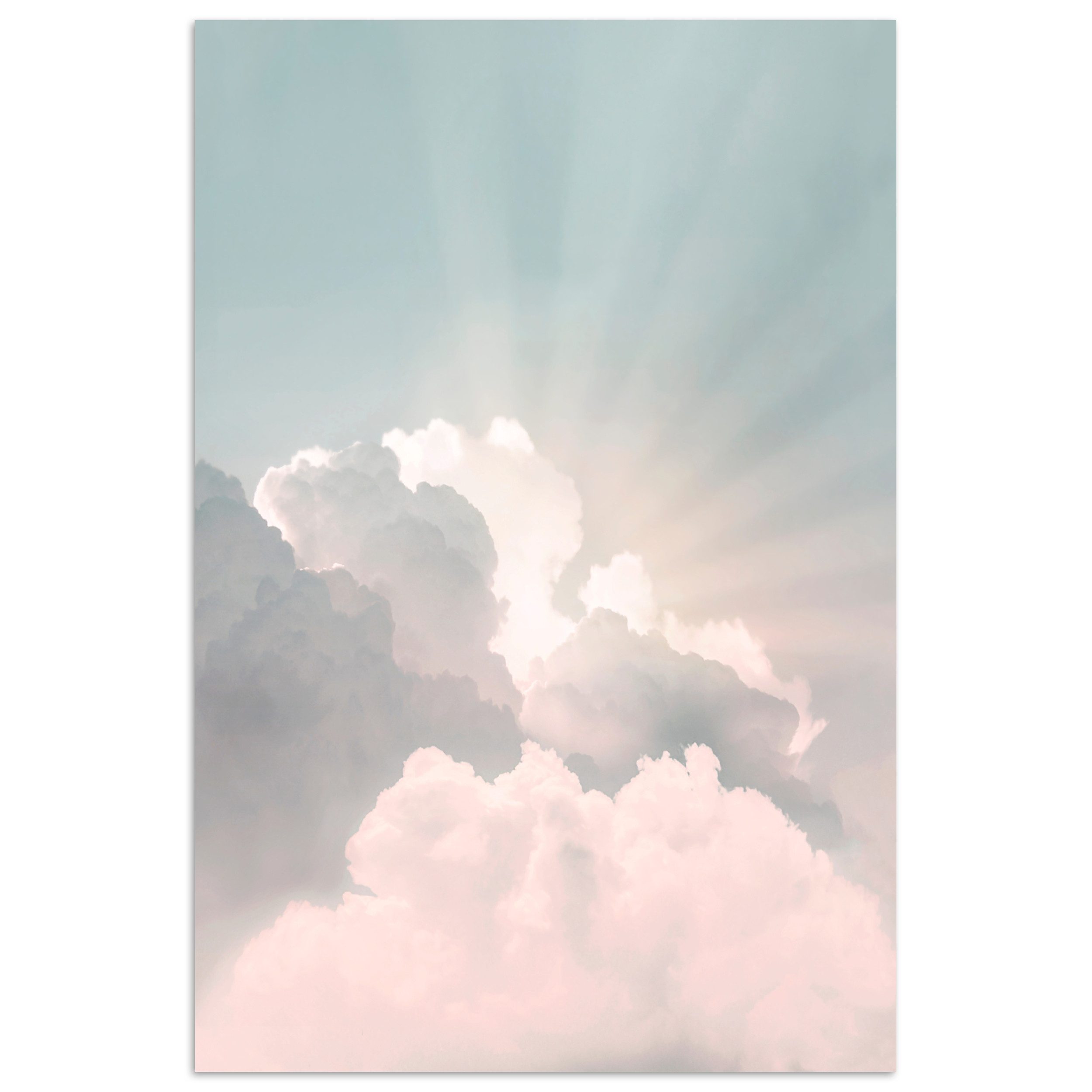 MuchoWow Poster Himmel - Wolken - Sonne - Natur, (1 St), Poster ohne Rahmen, Wandbild, Wandposter, 20x30 cm