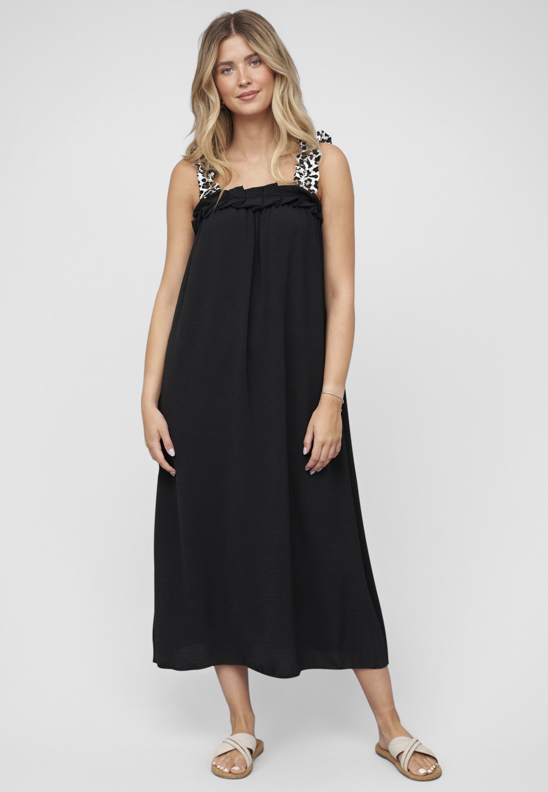 CLOUD 5IVE Shirtkleid CLOUD 5IVE A-Line Dress with leo print straps (1-tlg)