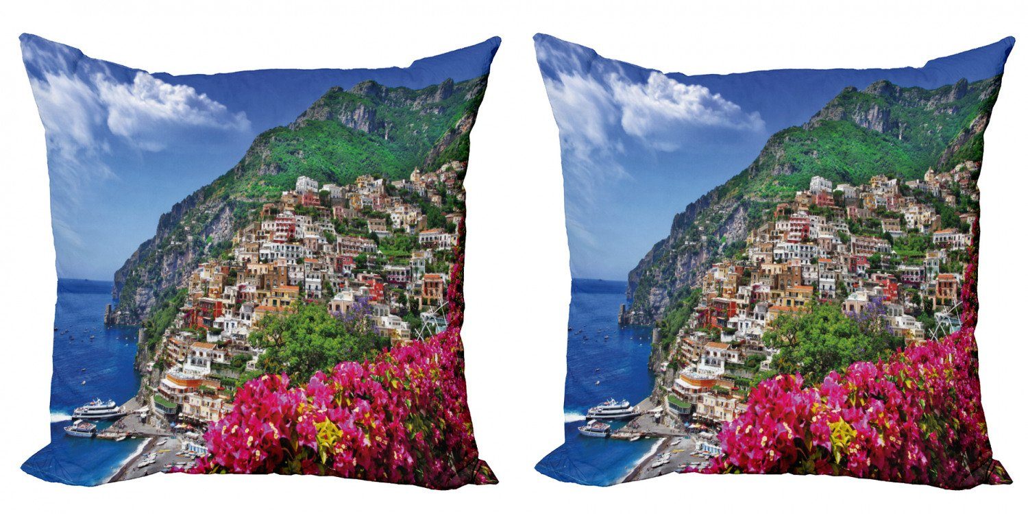 Kissenbezüge Modern Accent Doppelseitiger Digitaldruck, Abakuhaus (2 Stück), Italien Positano Amalfi Neapel
